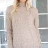 Mixed Brands - Halvpolo knitted sweater 6103 - Fango Chiaro