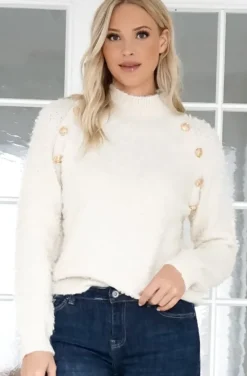 Mixed Brands - Halvpolo med knappar 134 - Panna