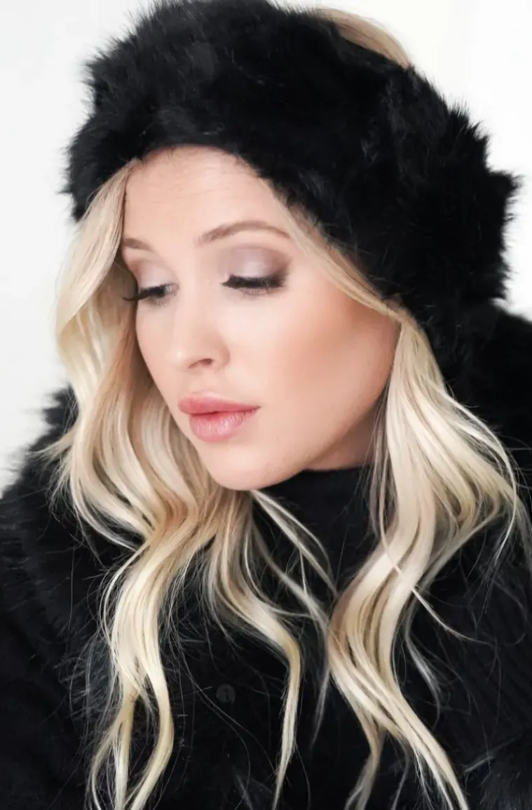 Mixed Brands - Head Band Faux Fur 4820 - Black