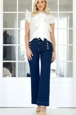Mixed Brands - High Waisted Jeans with Buttons 9191