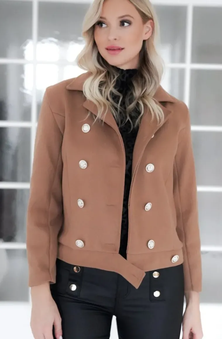 Mixed Brands - Jacket with buttons 3812 - Camel