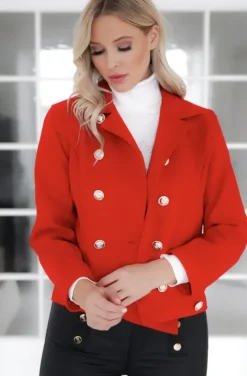 Mixed Brands - Jacket with buttons 3812 - Red