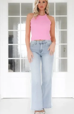 Mixed Brands - Jeans with stripes G2338 - Light Blue