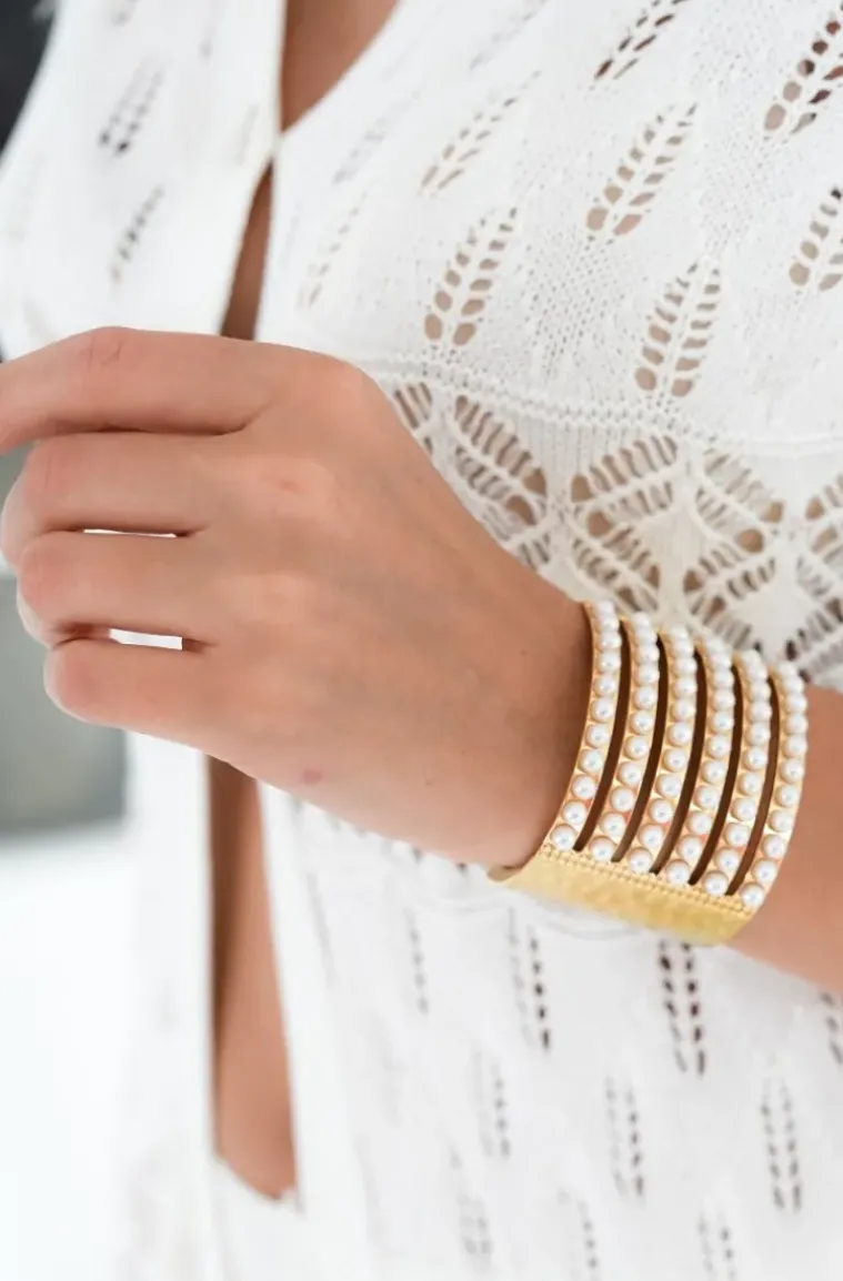 Mixed Brands - LLBR59 - Bangle with pearls