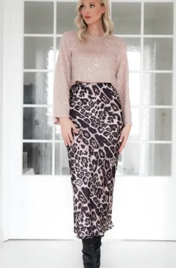 Mixed Brands - Long Satin skirt 6483 - Leo