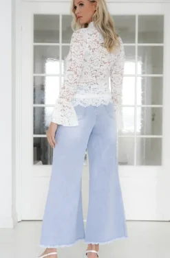 Mixed Brands - Long Sleeve Lace top 1429 - White