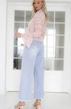 Mixed Brands - Long Sleeve Lace top 1429 - Pink