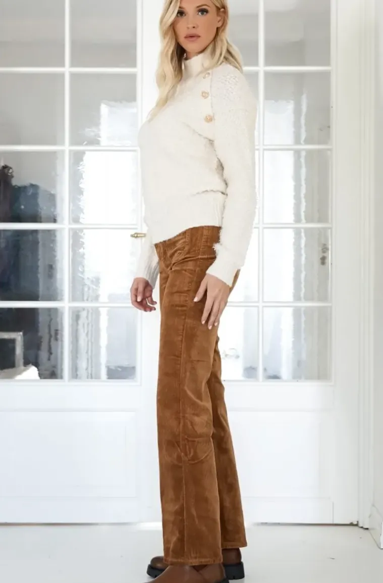 Mixed Brands - Long velour pant 2745 - Camel