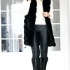 Mixed Brands - Longer Vest Fake Fur F40814 - Black