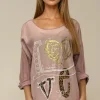 Mixed Brands - Love top 75109 - Rose