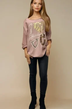 Mixed Brands - Love top 75109 - Rose