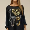 Mixed Brands - Love top 75109 - Black