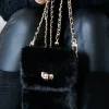 Mixed Brands - Mobile Bag Faux Fur 0808 - Black
