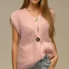 Mixed Brands - Mohair Sweater three buttons 28012 - Pink