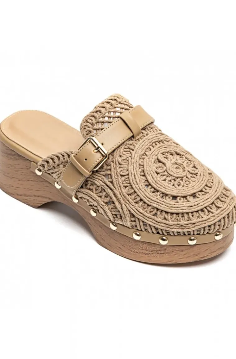 Mixed Brands - Mules Crochet 6627 - Khaki