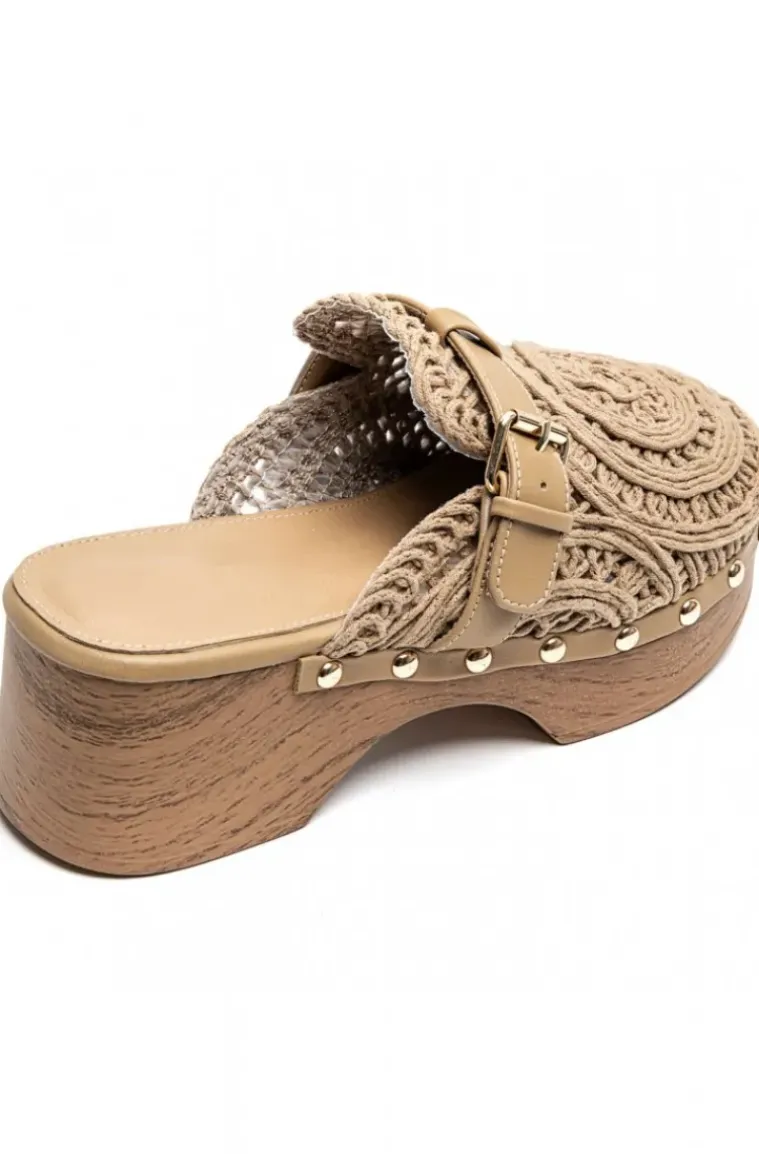 Mixed Brands - Mules Crochet 6627 - Khaki