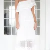 Mixed Brands - Offshoulder Maxi Dress L172 - White
