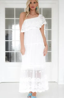 Mixed Brands - Offshoulder Maxi Dress L172 - White