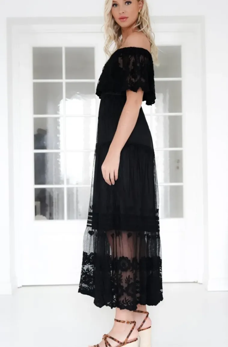 Mixed Brands - Offshoulder Maxi Dress L172 - Black