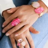 Mixed Brands - Oval ring 505 - Pink