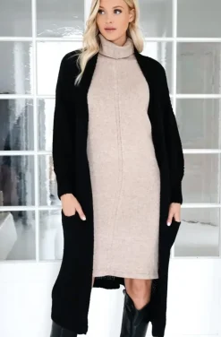 Mixed Brands - Oversized knit cardigan with pockets 1158 - Black