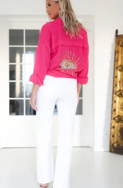 Mixed Brands - Pant cotton with buttons 8053 - Panna