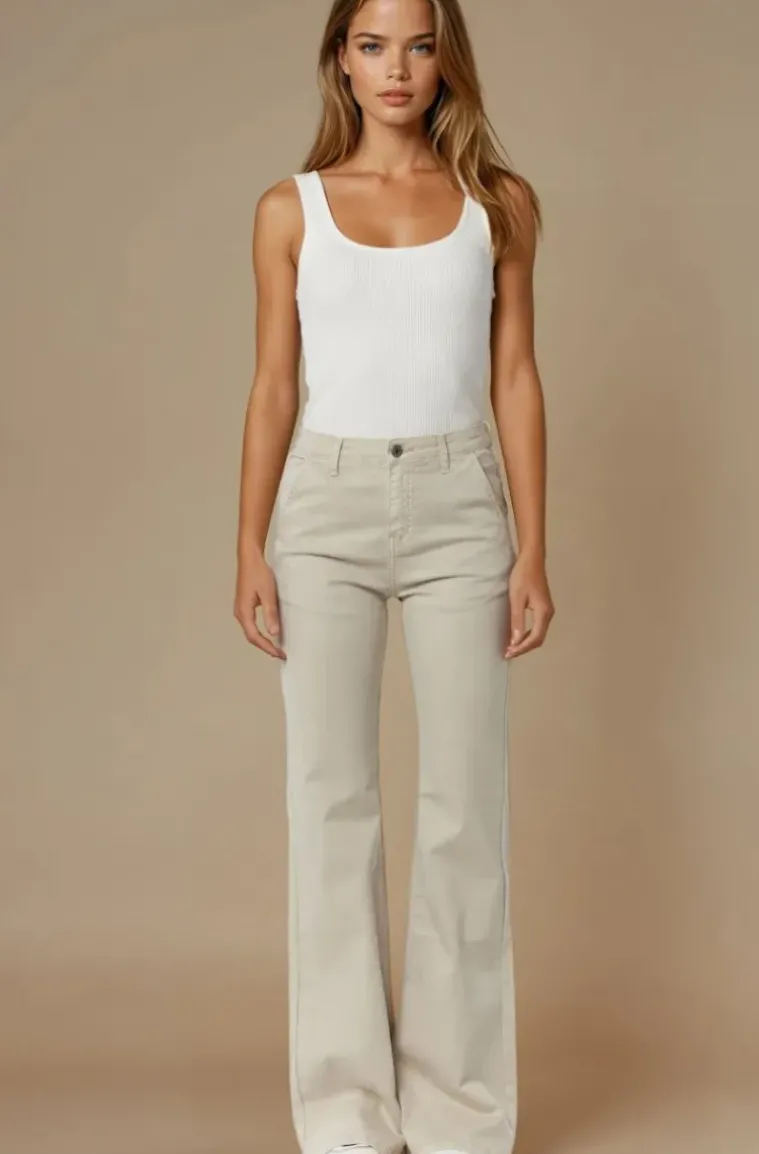 Mixed Brands - Pant Cotton Flare 8056 - Beige