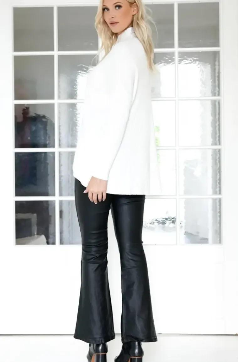 Mixed Brands - Pant flare with slit 9122-1 - Black