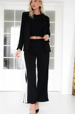 Mixed Brands - Pants with Stripes 06-3303 - Black