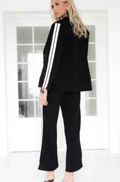 Mixed Brands - Pants with Stripes 06-3303 - Black