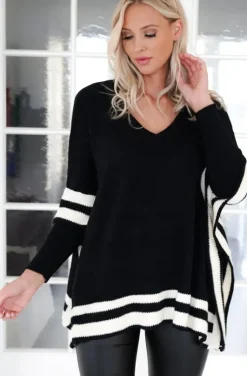 Mixed Brands - Poncho Sweater 2388-2013 - Black