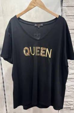 Mixed Brands - Queen plus size t-shirt AC509 - Black