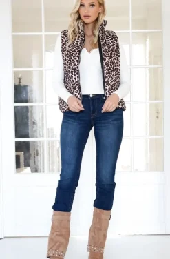 Mixed Brands - Quilted Vest 2363 - Beige Leo
