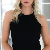 Mixed Brands - Ribbed tank top 8009 - Black