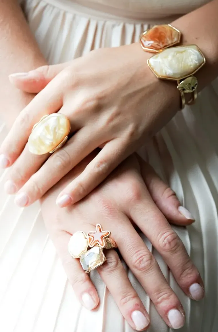 Mixed Brands - Ring Seashell Star 512 - Champagne