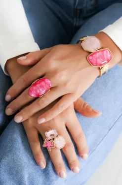 Mixed Brands - Ring Seashell Star 512 - Pink