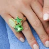 Mixed Brands - Ring Seashell Star 512 - Green