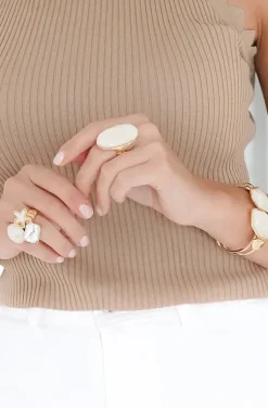 Mixed Brands - Ring Seashell Star 512 - White