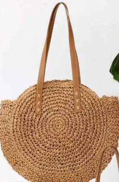 Mixed Brands - Round Straw bag 1350 - Beige