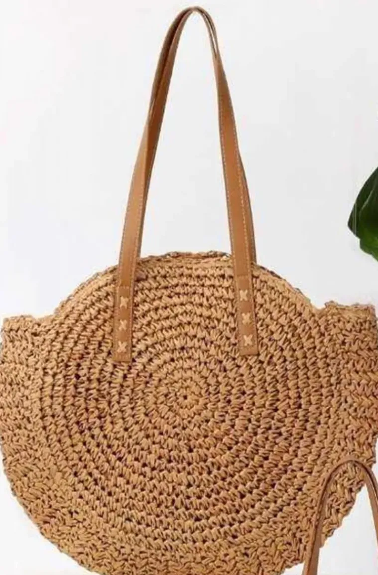 Mixed Brands - Round Straw bag 1350 - Beige