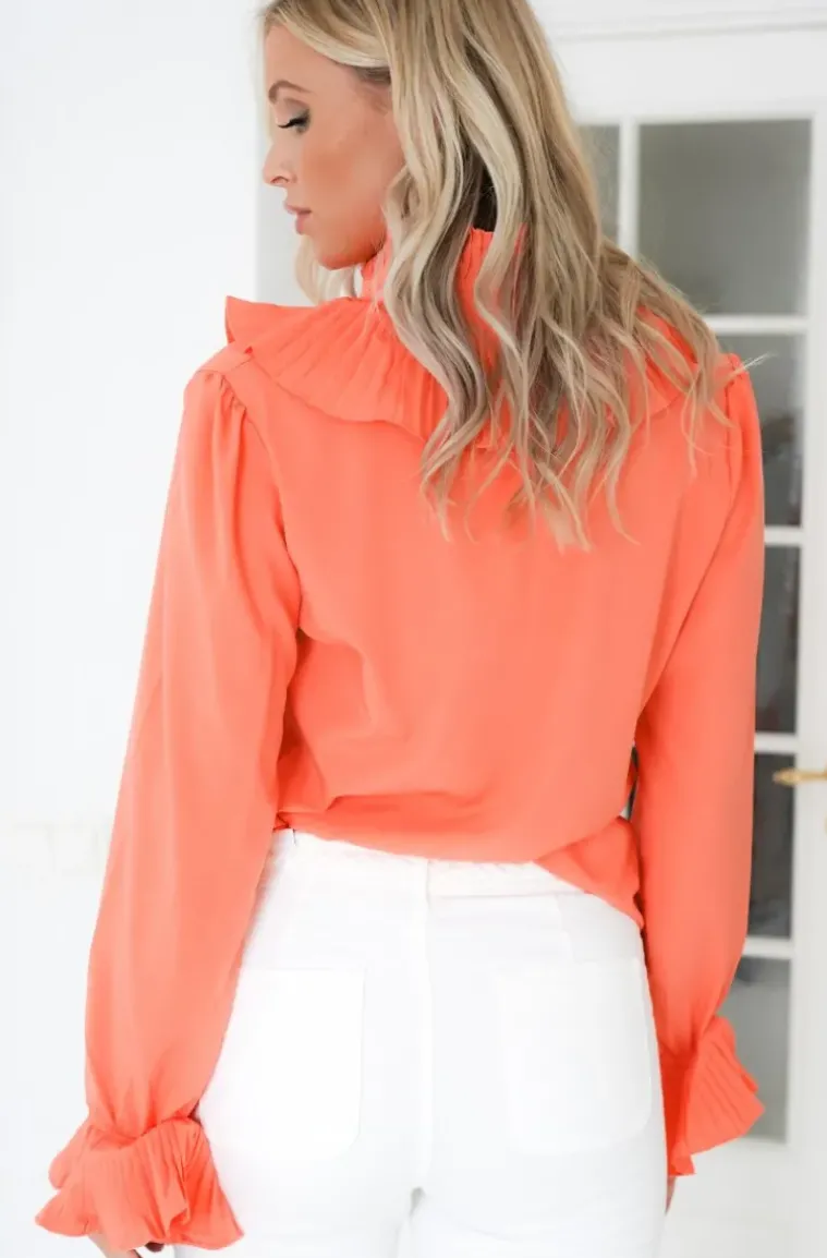 Mixed Brands - Ruffle Blouse 8497-2003 - Orange Light