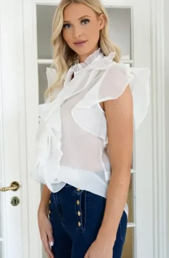 Mixed Brands - Ruffle Shirt - White