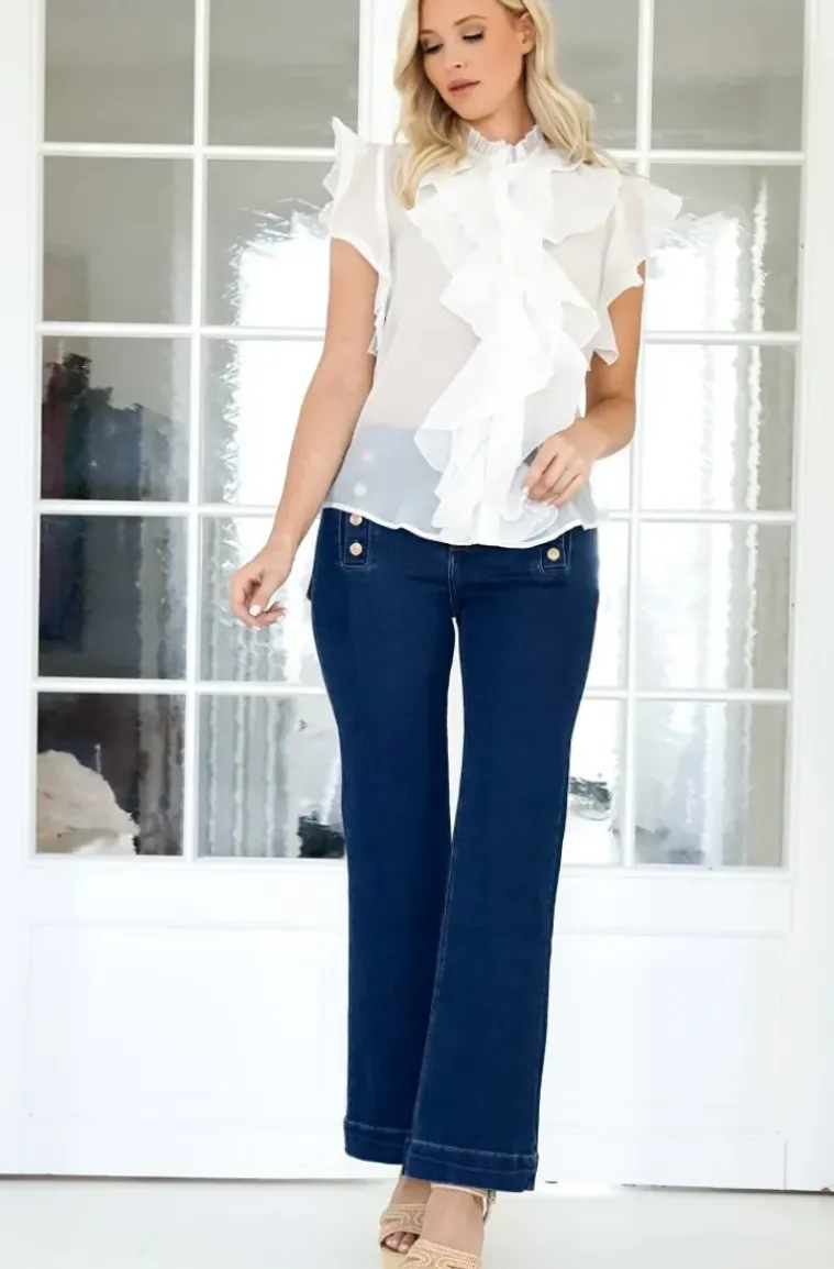 Mixed Brands - Ruffle Shirt - White