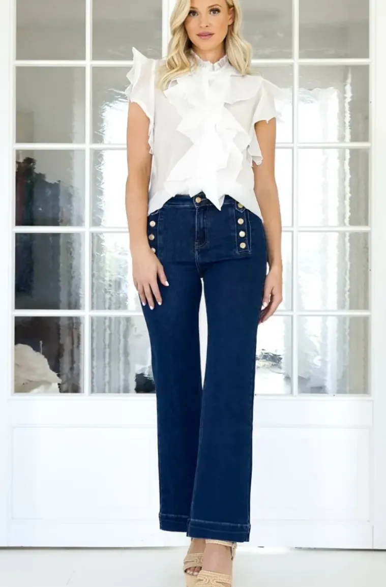 Mixed Brands - Ruffle Shirt - White