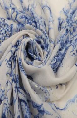 Mixed Brands - Scarf Elegant Print 0929 - Blue