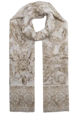 Mixed Brands - Scarf Elegant Print 0929 - Taupe