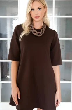Mixed Brands - Scuba Dress 3276 - Moro