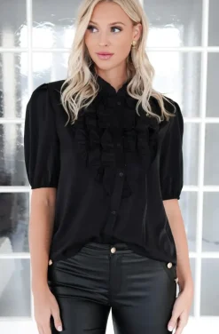 Mixed Brands - Short sleeve blouse 9604 - Black