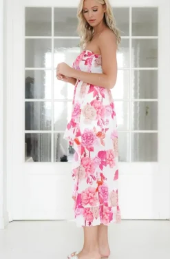 Mixed Brands - Smocked Dress Flowers 9910 - Pink