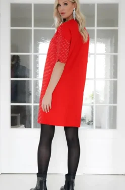 Mixed Brands - Studded Dress 8065 - Red